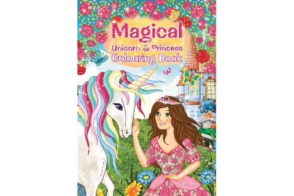 Malebog A4 Magical Unicorn & Princess, 16 sider